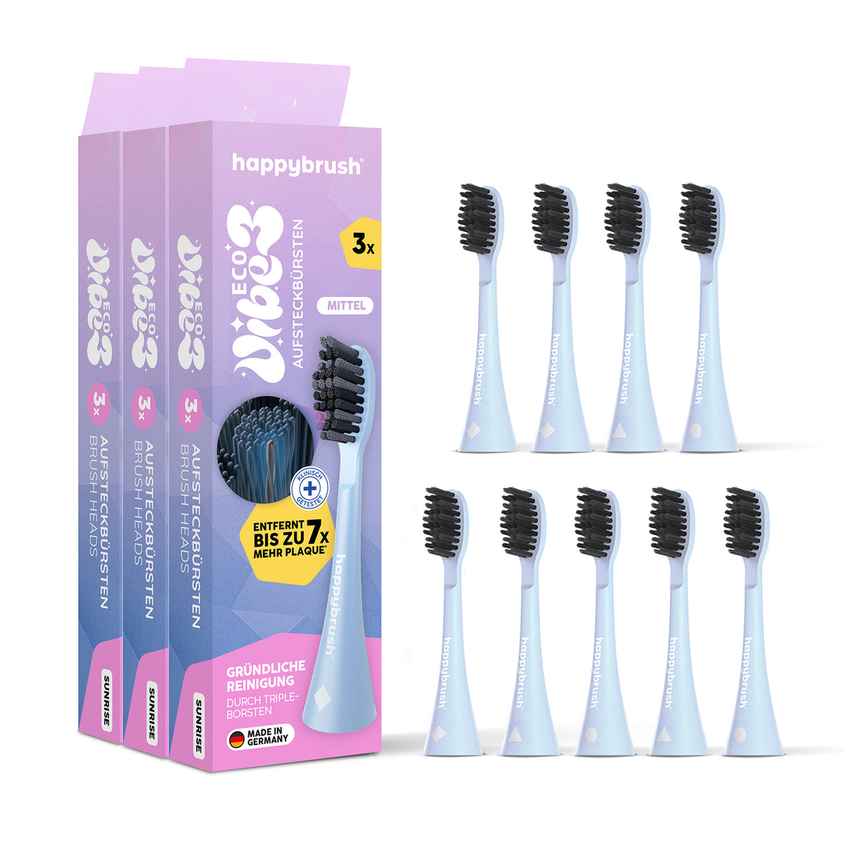 Têtes de brosse Sonique V3+ | Sunrise 9x