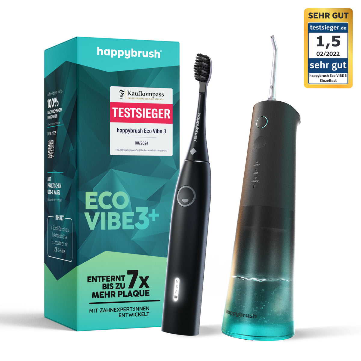 Set Jet Dentaire Hydropulseur & Brosse à Dents Sonique | Allblack