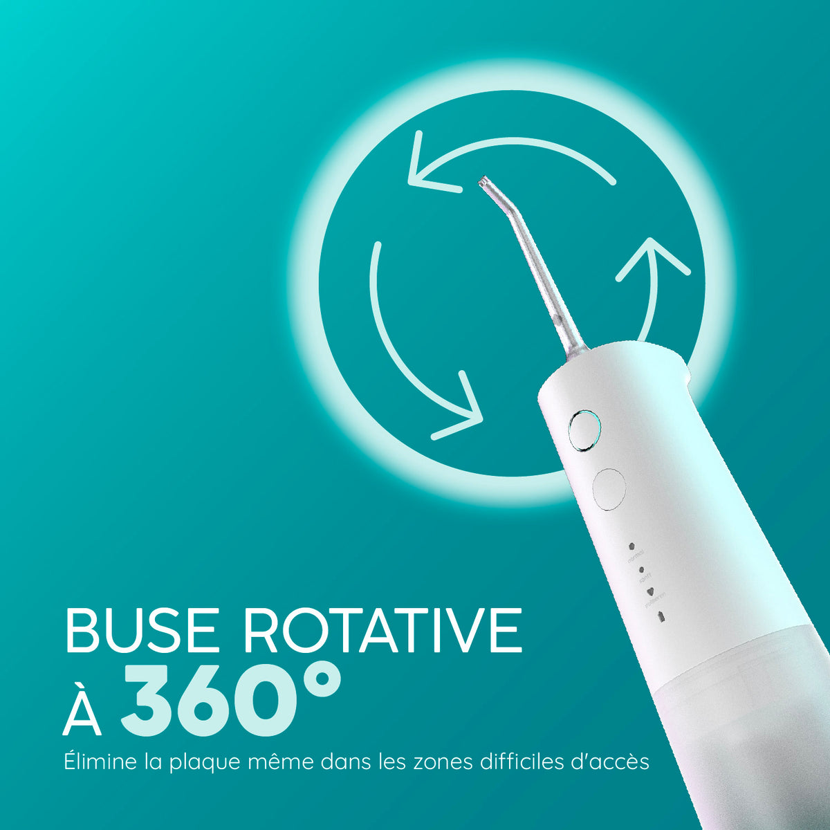 Jet Dentaire Hydropulseur & Canules | Eco Flow | Blanc
