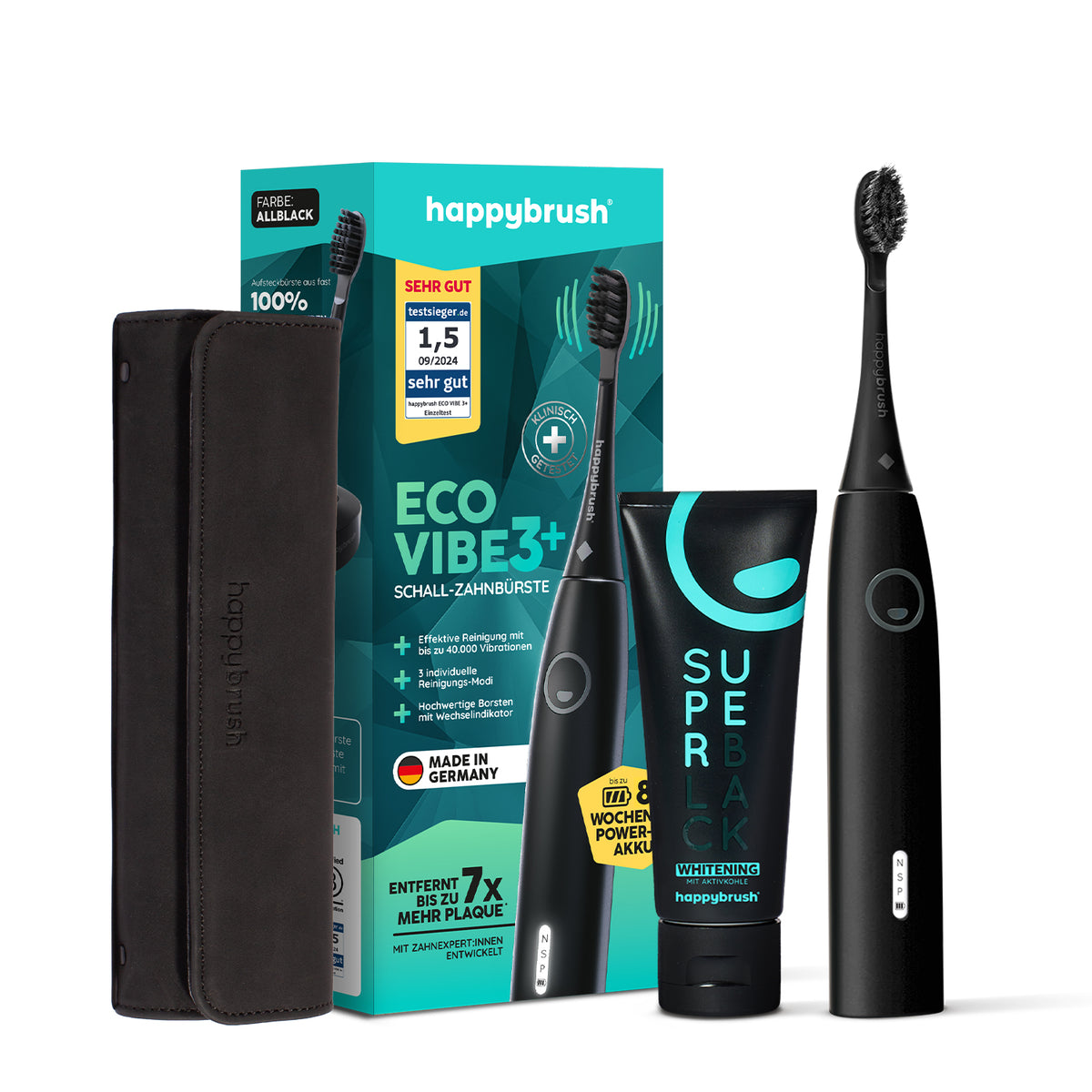 Brosse à Dents Sonique | Eco Vibe 3+ AllBlack | Set M