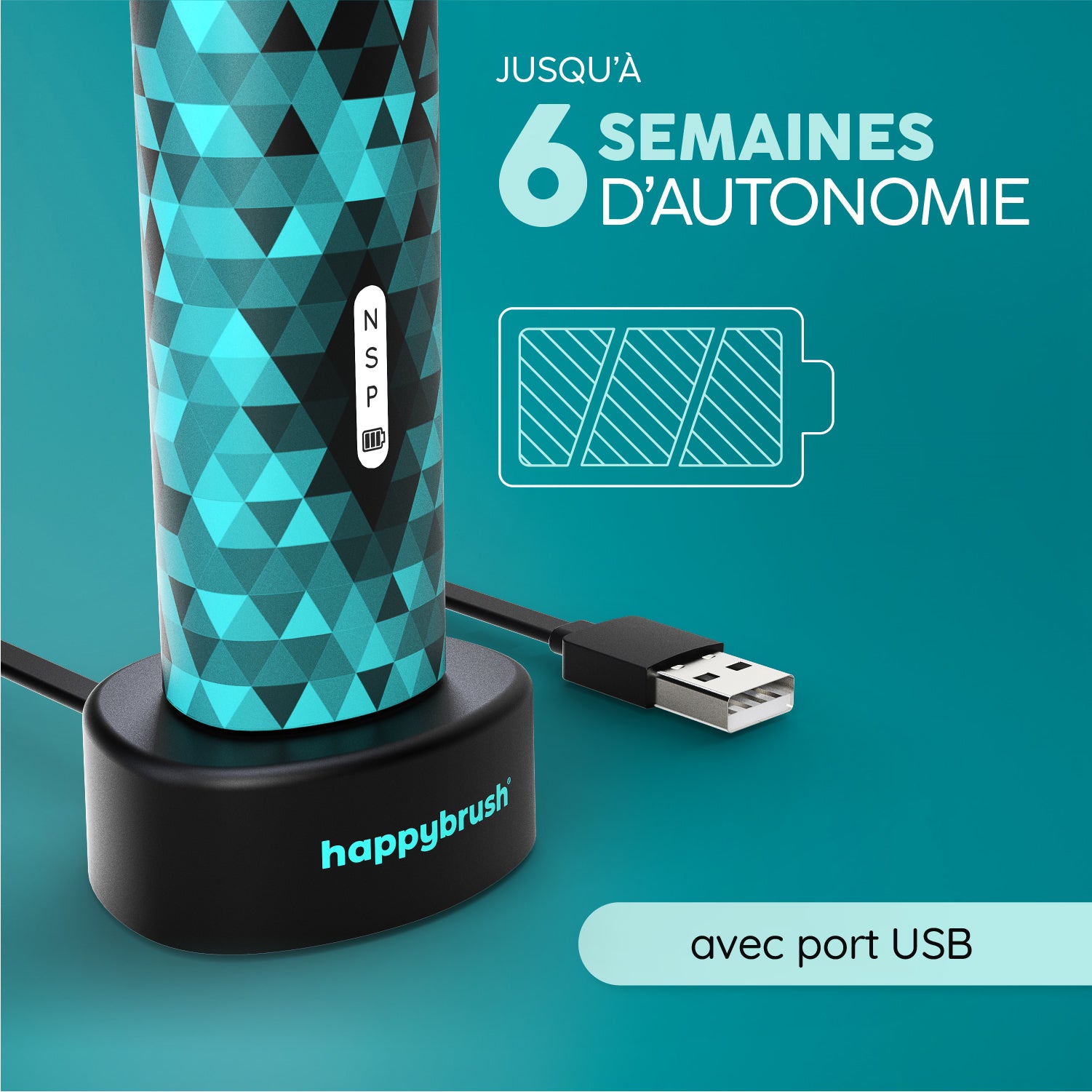 Brosse à Dents Sonique | Eco Vibe 3 Noir | Set S