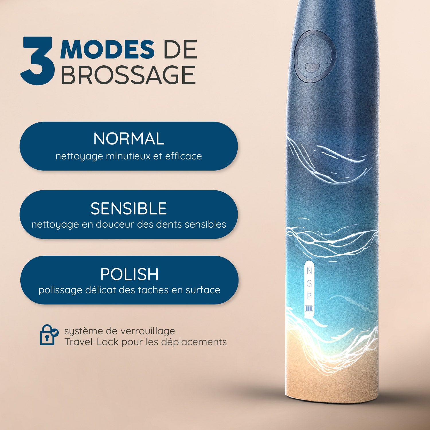 Coffret Duo | Brosse à Dents Sonique | Eco Vibe 3 Noir & Ocean