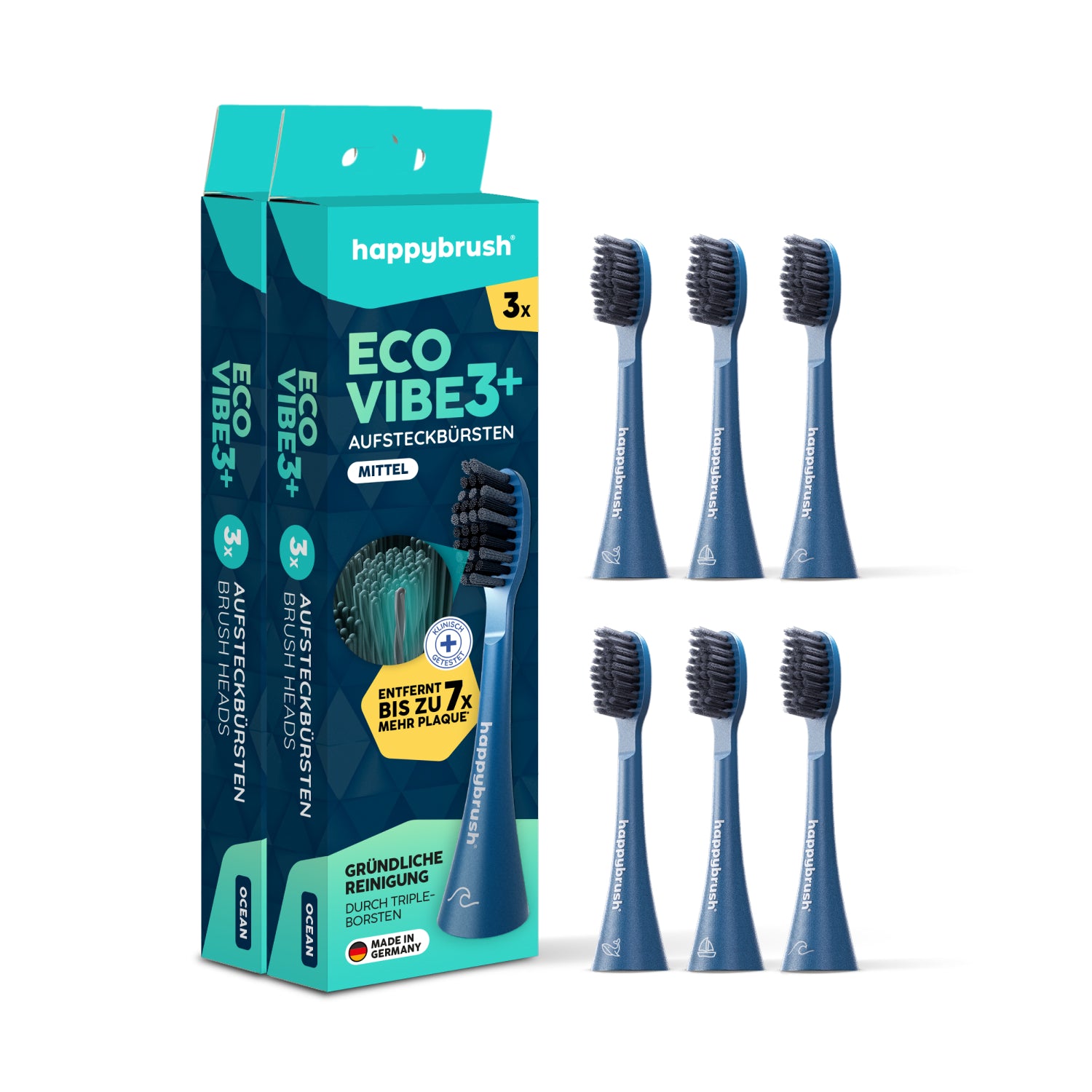 Têtes de brosse Eco Vibe 3+ | Ocean/Aurora