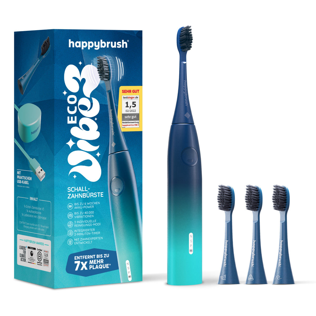 Brosse à Dents Sonique | Eco Vibe 3 Aurora | Set M