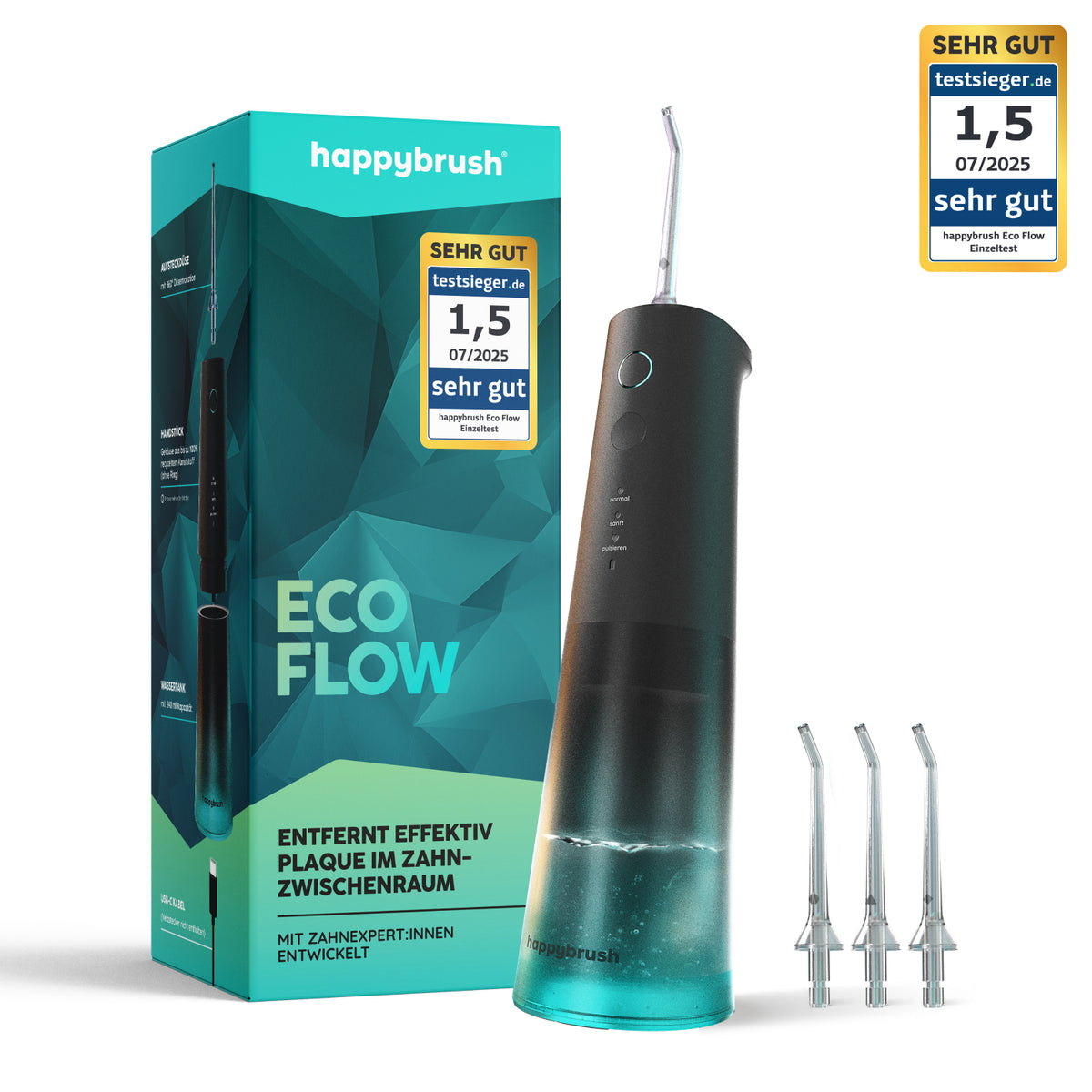 Jet Dentaire Hydropulseur & Canules | Eco Flow | Allblack