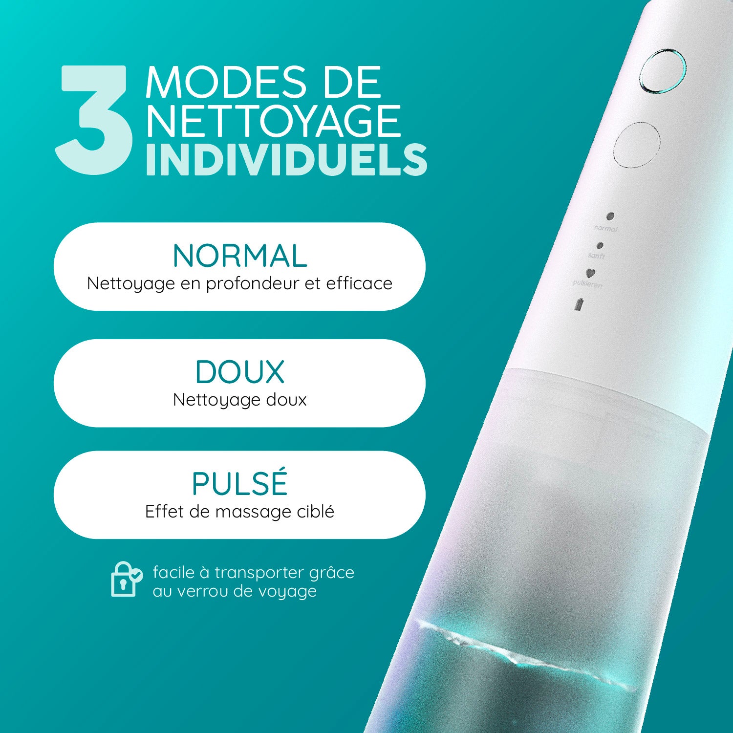 Jet Dentaire Hydropulseur & Canules | Eco Flow | Blanc