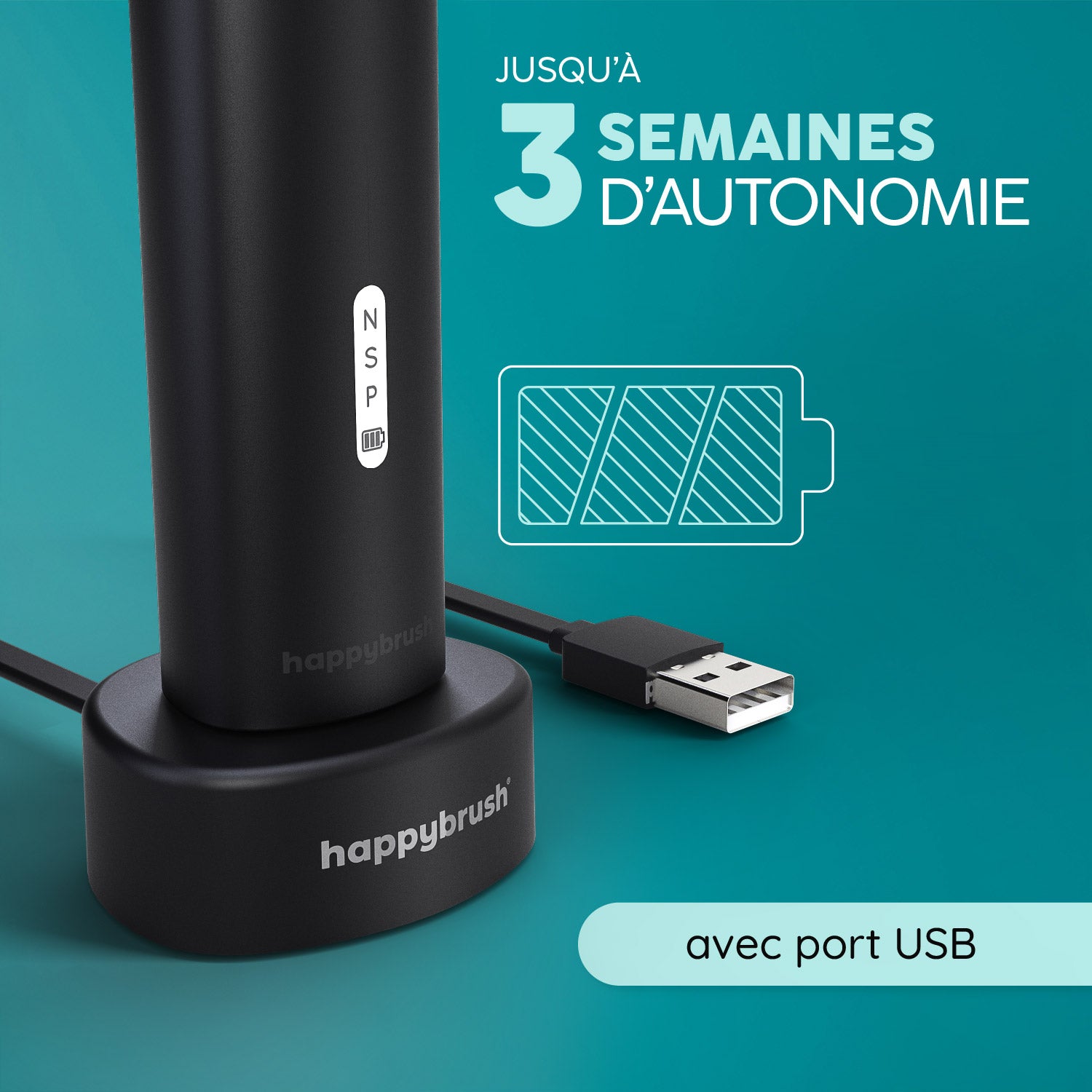 Brosse à Dents Électrique Rotative R2 | AllBlack | Set S