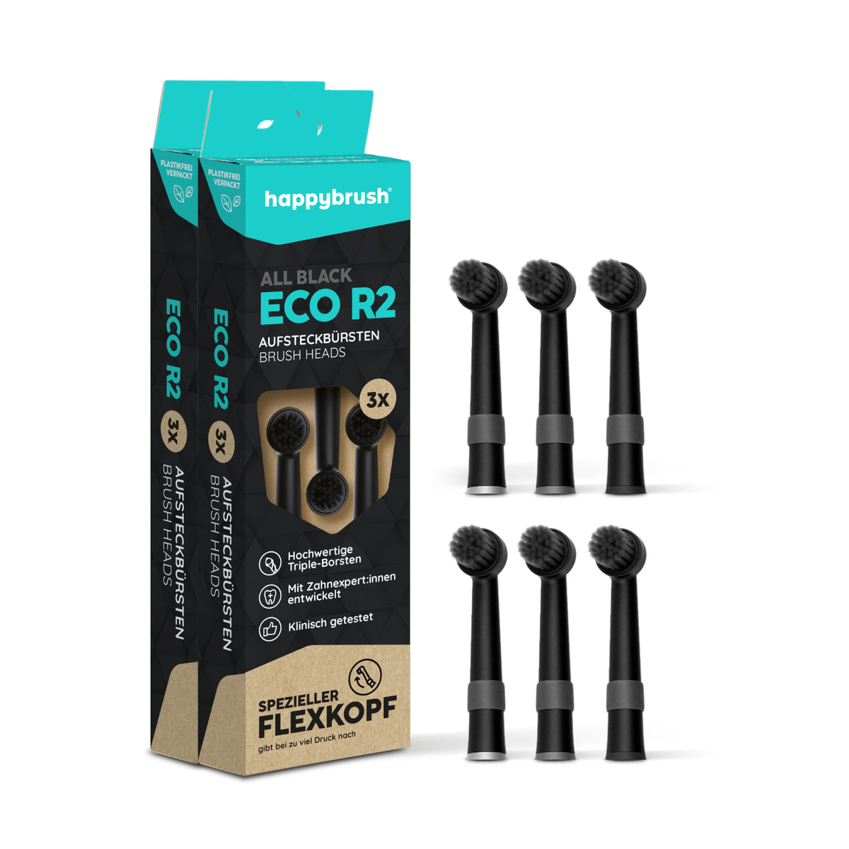 Têtes de brosse Rotative R2 | AllBlack 6x