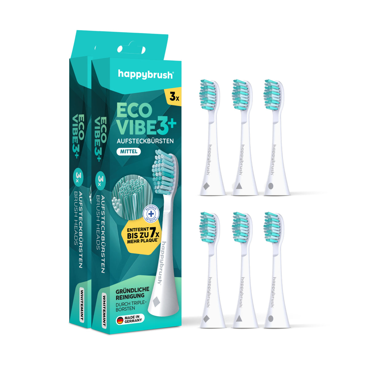 Têtes de brosse Sonique V3+ | Blanc 6x