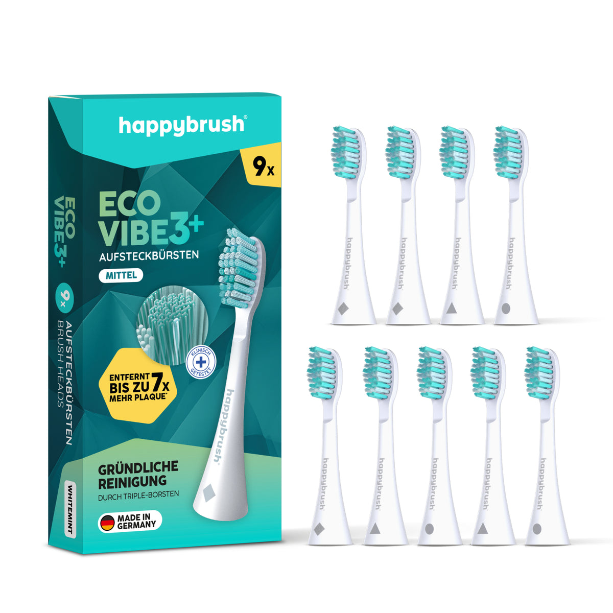 Têtes de brosse Sonique V3+ | Blanc 9x